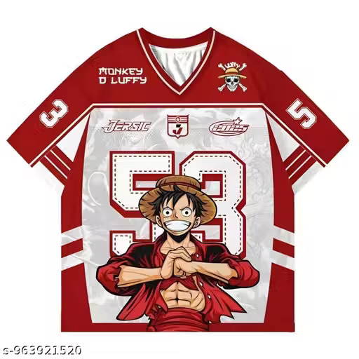 Anime printed oversize jersey tshirt for men
